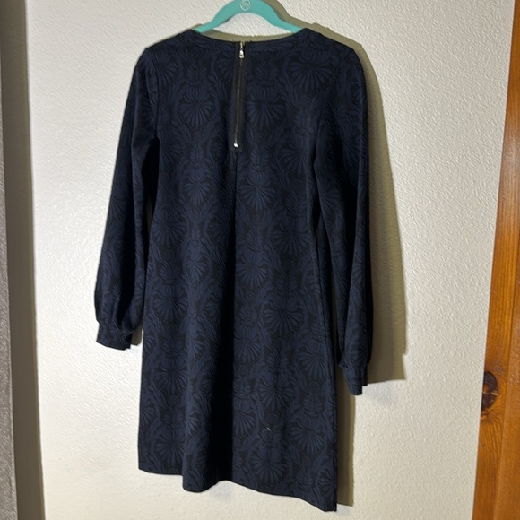 Long Sleeve LOFT Dress Navy and Black Small - Picture 6 of 8